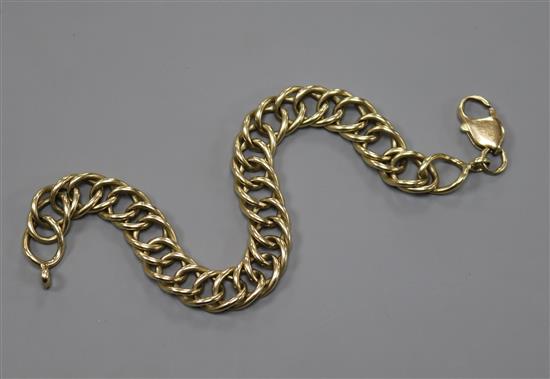 A 9ct gold fancy-link bracelet.